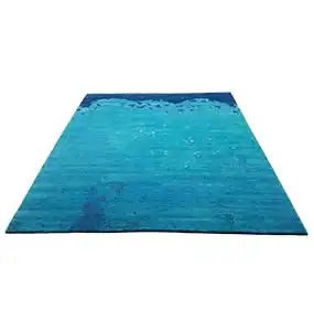 Quick Cart Image for Port Kenny Custom Tibetan Hand Knotted Blue 10' Square Rug