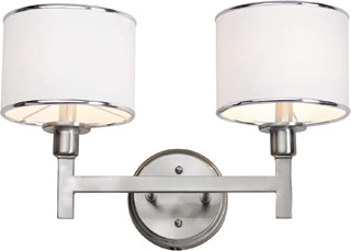 Name:Bathroom Light In Brushed Nickel Finish, Item id:1310_1052 BN (Medium Image)