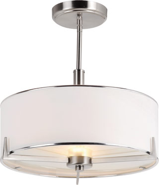 Name:Semi-Flush In Brushed Nickel Finish, Item id:1310_1054 BN (Medium Image)