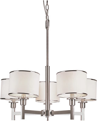 Name:Chandelier In Brushed Nickel Finish, Item id:1310_1055 BN (Medium Image)