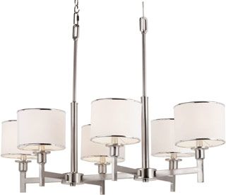 Name:Chandelier In Brushed Nickel Finish, Item id:1310_1056 BN (Medium Image)