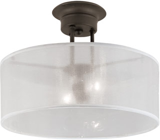 Name:Semi Flushmount In Rubbed Oil Bronze Finish, Item id:1310_3927 (Medium Image)