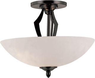 Name:Semi-Flush In Black Finish, Item id:1310_3987 BK (Medium Image)