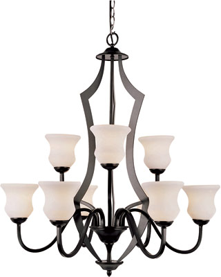 Name:Chandelier In Black Finish, Item id:1310_3989 BK (Medium Image)