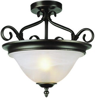Name:Semi-Flushmount In Pewter Finish, Item id:1310_6390 PW (Medium Image)
