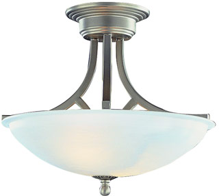 Name:Semi-Flushmount In Brushed Nickel Finish, Item id:1310_6405 BN (Medium Image)