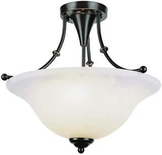 Name:Semi-Flushmount In Brushed Nickel Finish, Item id:1310_6540 BN (Medium Image)