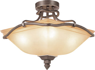 Name:Semi Flush-Mount In Antique Bronze Finish, Item id:1310_70236 (Medium Image)