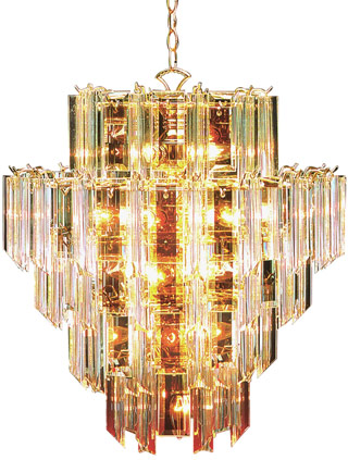 Name:Chandelier In Polished Brass Finish, Item id:1310_7166 PB (Medium Image)