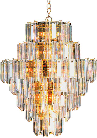 Name:Chandelier In Polished Brass Finish, Item id:1310_7167 PB (Medium Image)