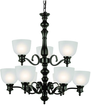 Name:Chandelier In Rubbed Oil Bronze Finish, Item id:1310_7299 ROB (Medium Image)