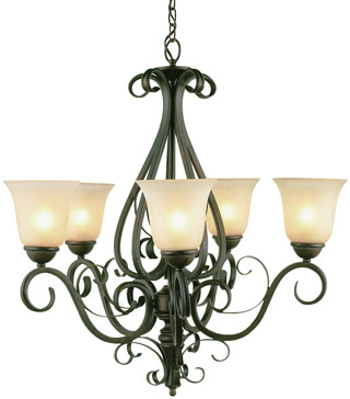 Name:Chandelier In Antique Brown Rust Finish, Item id:1310_7795 ABR (Medium Image)