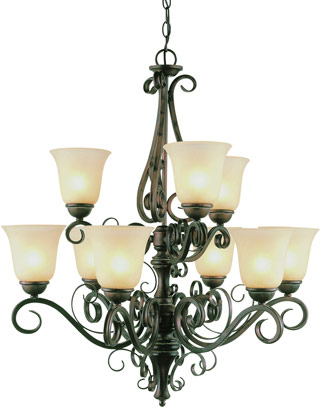 Name:Chandelier In Antique Brown Rust Finish, Item id:1310_7799 ABR (Medium Image)
