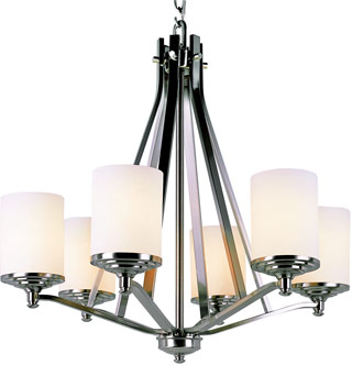 Name:Chandelier In Brushed Nickel Finish, Item id:1310_7926 BN (Medium Image)