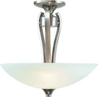 Name:Semi-Flushmount In Brushed Nickel Finish, Item id:1310_7932 BN (Medium Image)