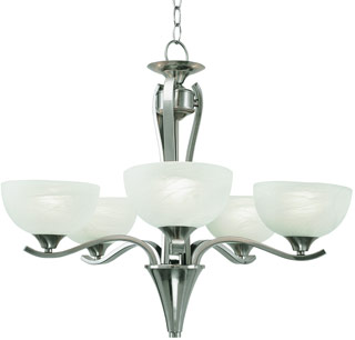 Name:Chandelier In Brushed Nickel Finish, Item id:1310_7935 BN (Medium Image)