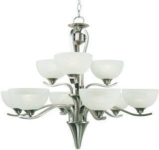 Name:Chandelier In Brushed Nickel Finish, Item id:1310_7939 BN (Medium Image)