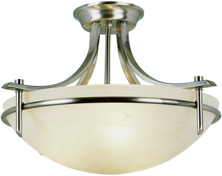 Name:Semi-Flushmount In Brushed Nickel Finish, Item id:1310_8172 BN (Medium Image)