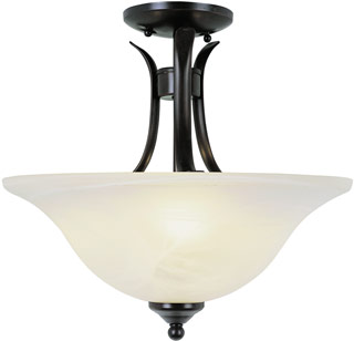 Name:Semi-Flushmount In Rubbed Oil Bronze Finish, Item id:1310_9286 ROB (Medium Image)