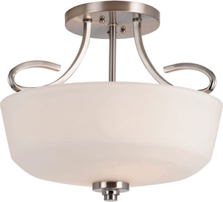 Name:Semi-Flush In Brushed Nickel Finish, Item id:1310_9551 BN (Medium Image)