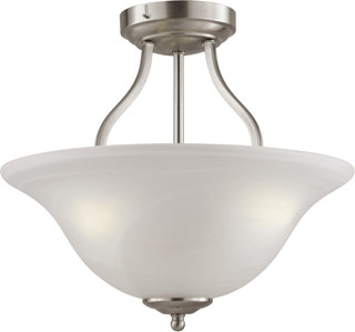 Name:Semi Flush-Mount In Brushed Nickel Finish, Item id:1310_PL-10004 BN (Medium Image)