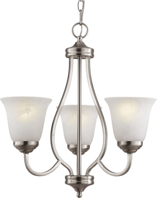 Name:Chandelier In Brushed Nickel Finish, Item id:1310_PL-10007 BN (Medium Image)