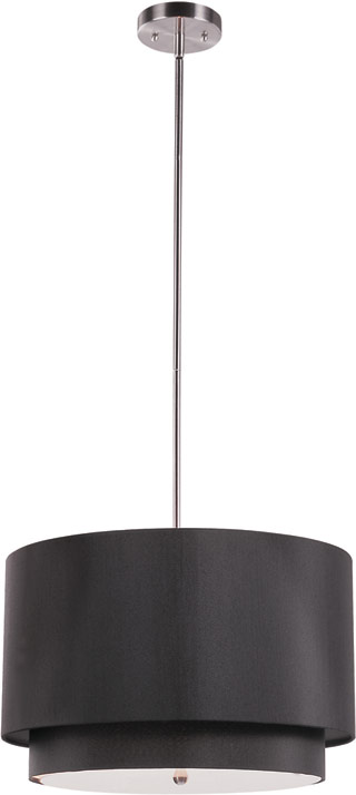 Name:Pendant In Brushed Nickel Finish, Item id:1310_PND-802 BK (Medium Image)