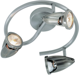 Name:Track Light In Brushed Nickel Finish, Item id:1310_W-464 BN (Medium Image)