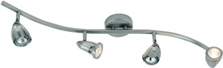 Name:Track Light In Brushed Nickel Finish, Item id:1310_W-466 BN (Medium Image)