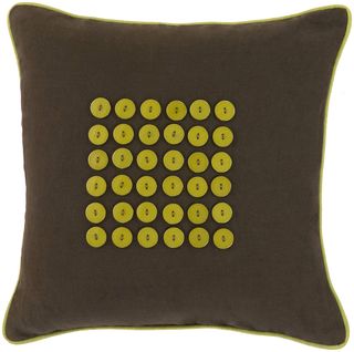 Name:Buttons Throw Pillow Leaf, Item id:15_BT1103-P-1818 (Medium Image)