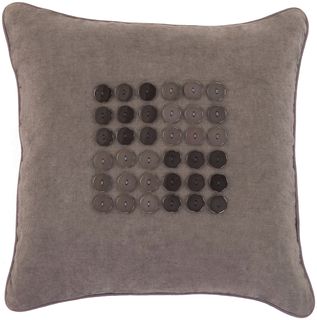 Name:Buttons Throw Pillow Taupe, Item id:15_BT1107-P-1818 (Medium Image)