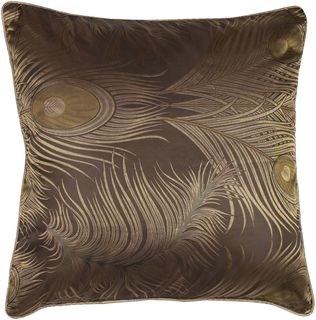 Name:Peacock Feather Throw Pillow Brown, Item id:15_PC1102-P-1818 (Medium Image)