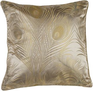 Name:Peacock Feather Throw Pillow Pearl, Item id:15_PC1103-P-1818 (Medium Image)