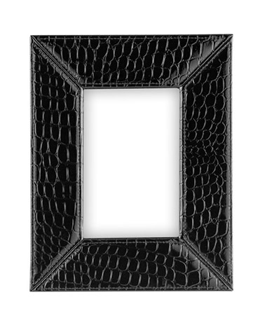 Name:Abria Pu Photo Frame, Black, Crocodile Leatherette, Item id:5910_10018 (Medium Image)