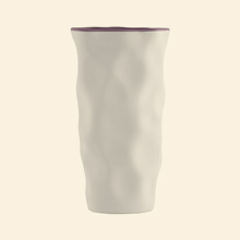 Ara Ceramic Vase, White And Purple Thumbnail Image
