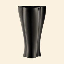 Amber Ceramic Vase, Shiny Black Thumbnail Image