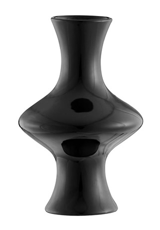 Name:Amanda Ceramic Vase, Shiny Black, Item id:5910_10035 (Medium Image)