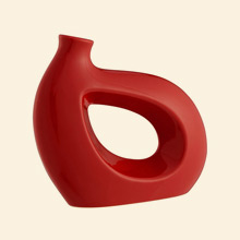 Amy Ceramic Vase, Shiny Red Thumbnail Image