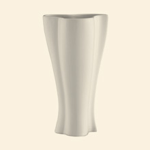Amber Ceramic Vase, Shiny White Thumbnail Image