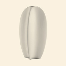 April Ceramic Vase, Shiny White Thumbnail Image