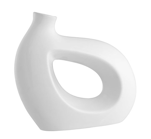 Name:Amy Ceramic Vase, Shiny White, Item id:5910_10043 (Medium Image)
