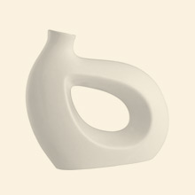Amy Ceramic Vase, Shiny White Thumbnail Image