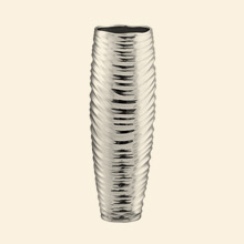 Ardelle Ceramic Vase, Silver Thumbnail Image