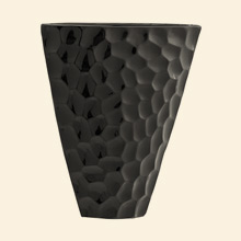 Aimee Poly Vase, Shiny Black Small Thumbnail Image