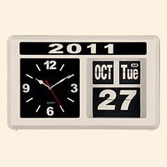 Retro Auto Flip Clock White Thumbnail Image