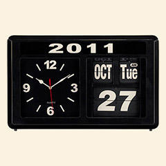 Retro Auto Flip Clock Black Thumbnail Image