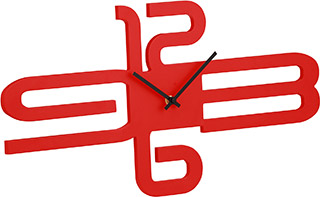 Name:Astaire Wall Clock Red and Black, Item id:5910_10157 (Medium Image)