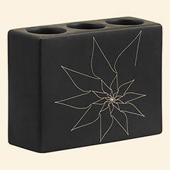 Blair Triple Candle Holder Black Thumbnail Image