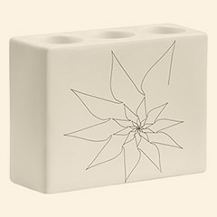 Blair Triple Candle Holder White Thumbnail Image