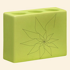 Blair Triple Candle Holder Green Thumbnail Image